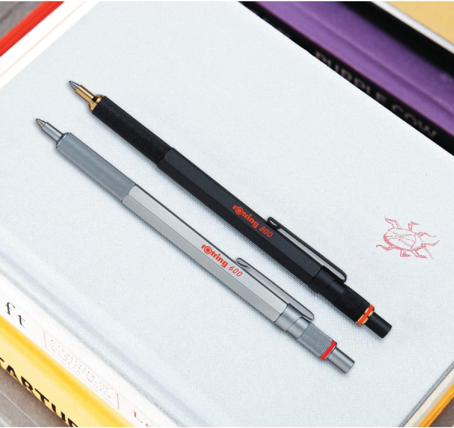 rOtring 800 Ballpoint Pen | Medium Point | Black Ink | Silver Barrel | Refillable