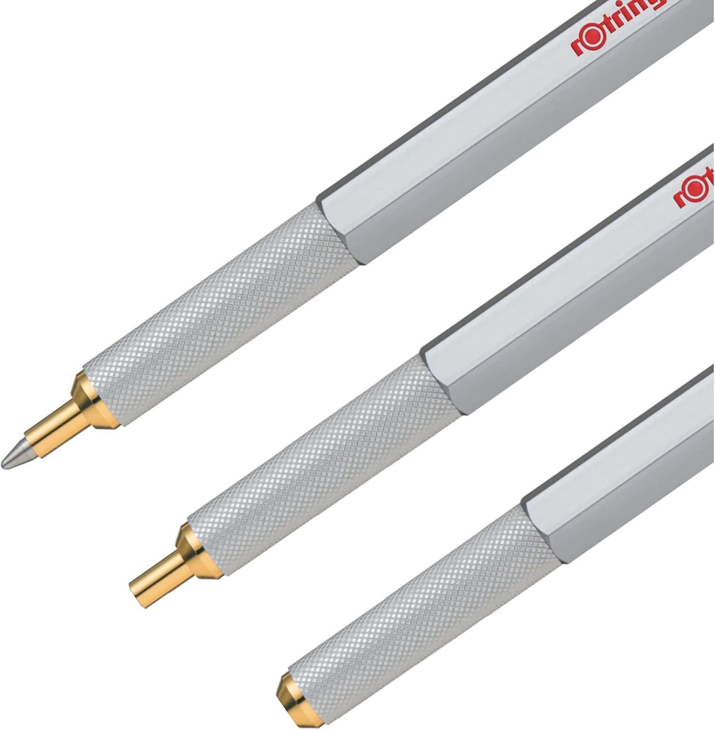rOtring 800 Ballpoint Pen | Medium Point | Black Ink | Silver Barrel | Refillable