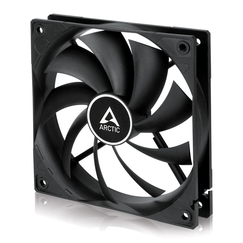ARCTIC F12 TC - PC Lüfter, 120 mm Gehäuselüfter, temperaturgesteuert, Standard Case Fan, Temperatursensor reguliert RPM, Push- oder Pull-Konfiguration, 300-1350 rpm - Schwarz F12 TC (schwarz) divers