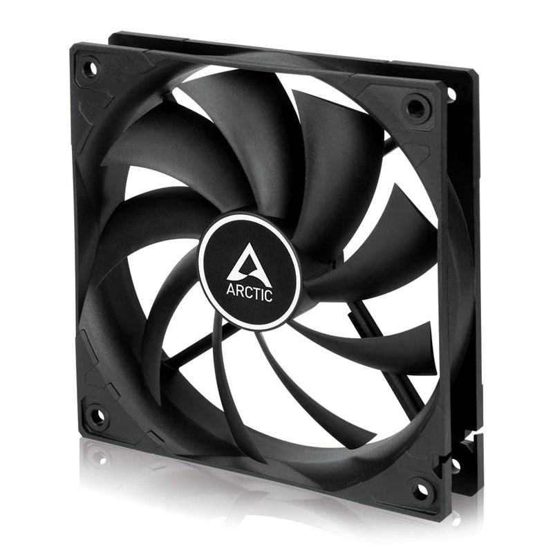 ARCTIC F12 TC - PC Lüfter, 120 mm Gehäuselüfter, temperaturgesteuert, Standard Case Fan, Temperatursensor reguliert RPM, Push- oder Pull-Konfiguration, 300-1350 rpm - Schwarz F12 TC (schwarz) divers