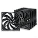 ARCTIC F12 (5 Pack) - 120 mm Standard Case Fan, Low Noise, quiet motor, Computer, Fan Speed: 1350 RPM - Black