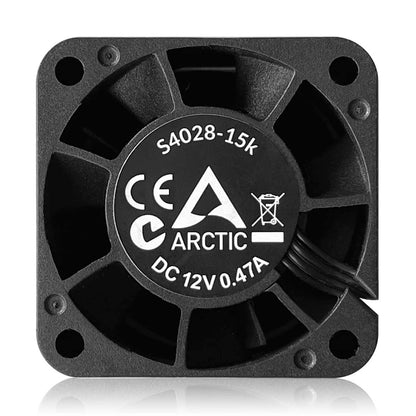ARCTIC S4028-15K - 40x40x28 mm fan, 1400-15000 RPM, PWM regulated, 4-pin connector, 12 V DC - Black