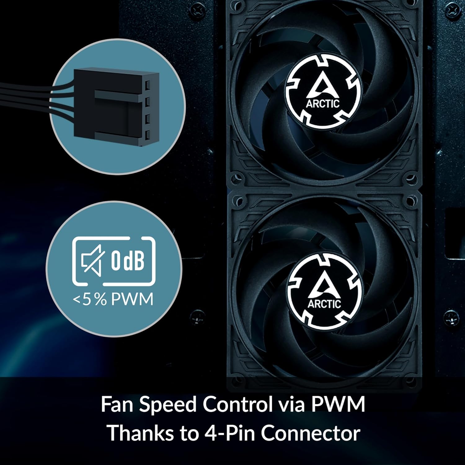 ARCTIC P8 Max - Ventola per PC, ventola per case da 80 mm ad alte prestazioni, ventola per server, controllata tramite PWM 500-5000 giri/min, ottimizzata per pressione statica, modalità 0dB