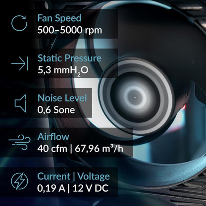 ARCTIC P8 Max - Ventola per PC, ventola per case da 80 mm ad alte prestazioni, ventola per server, controllata tramite PWM 500-5000 giri/min, ottimizzata per pressione statica, modalità 0dB