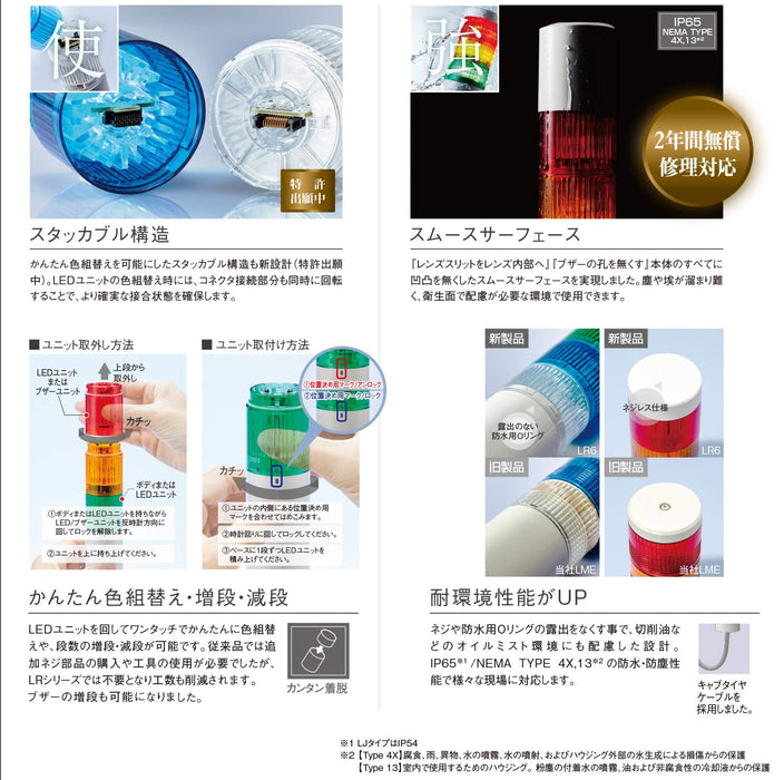 PATLITE Farbmodul LR7-E-Y 70mm orange