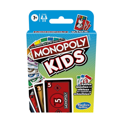 Monopoly Bid Game, Quick-Playing Card Game For 4 Players, Game For Families And Kids Ages 7 And Up