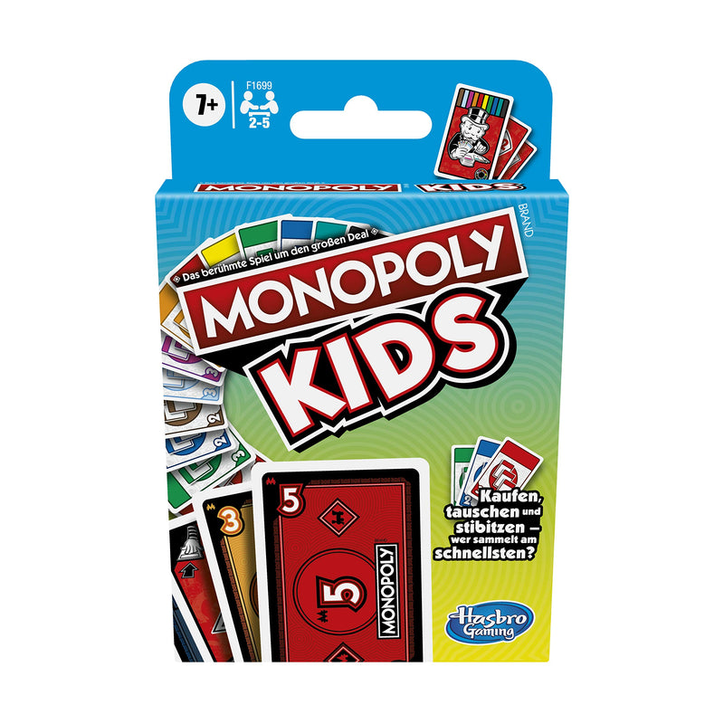 Monopoly Bid Game, Quick-Playing Card Game For 4 Players, Game For Families And Kids Ages 7 And Up