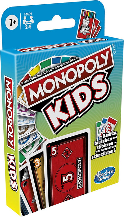 Monopoly Bid Game, Quick-Playing Card Game For 4 Players, Game For Families And Kids Ages 7 And Up