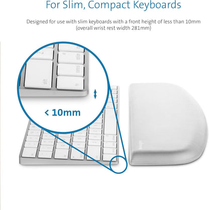 Kensington K50435EU ErgoSoft Wrist Rest Support for Slim, Compact Keyboard, Home Office, Grey - Ergonomist Approved - Professional Design for Function and Use with MacBook, iMac, Surface, Desktop Compact Keyboard Wrist Rest Grey