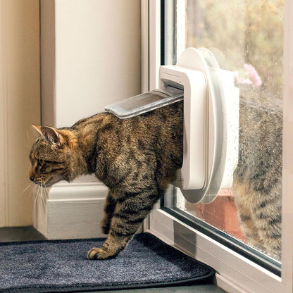 Sure PetCare | Chatière à Puce électronique SureFlap, Compatible avec médaillon d'identification par radiofréquence et avec Les puces électroniques, pour Portes, fenêtres et Murs, Marron,