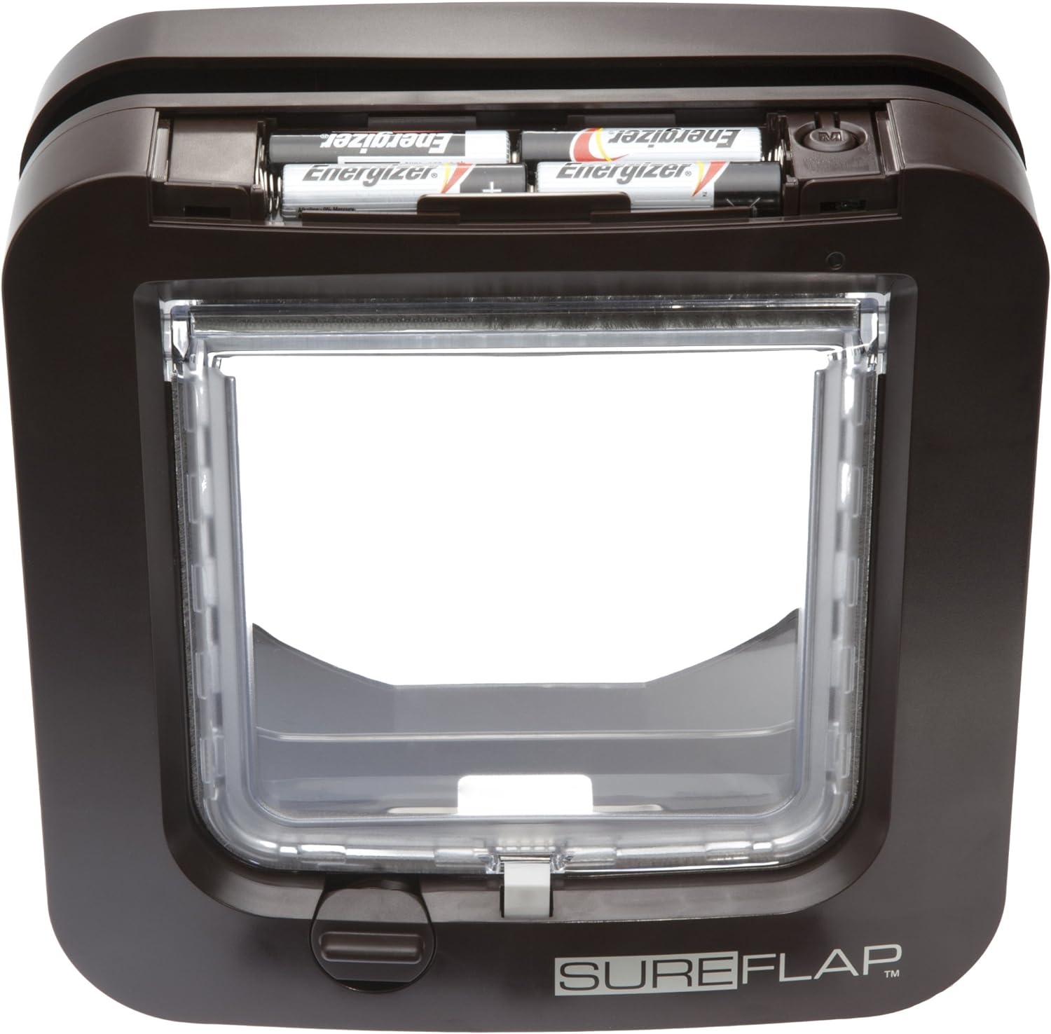 Sure PetCare | Chatière à Puce électronique SureFlap, Compatible avec médaillon d'identification par radiofréquence et avec Les puces électroniques, pour Portes, fenêtres et Murs, Marron,
