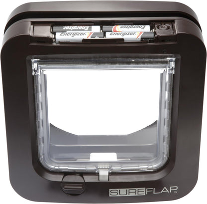 Sure PetCare | Chatière à Puce électronique SureFlap, Compatible avec médaillon d'identification par radiofréquence et avec Les puces électroniques, pour Portes, fenêtres et Murs, Marron,