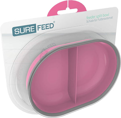 Sure Petcare SureFeed Split Pet Bowl with Integrated Seal, Compatible with Sure Petcare SureFeed Microchip Pet Feeder, Works for Wet and Dry Food, Keeps Food Fresh, Pink Pink Single