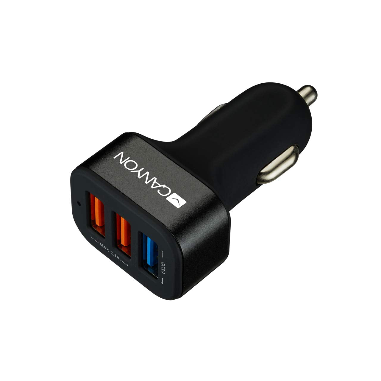Canyon CNE-CCA07B Car Mobile Phone Charger - Black - Mobile Phone Chargers (Auto, Cigarette Lighter, 12 V, 2.4 A, Black)
