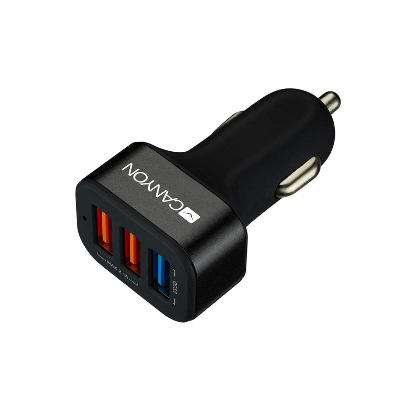 Canyon CNE-CCA07B Car Mobile Phone Charger - Black - Mobile Phone Chargers (Auto, Cigarette Lighter, 12 V, 2.4 A, Black)