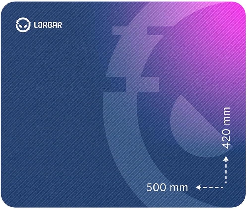 LORGAR Mousepad Main 135 500 mm x 420 mm x 3 mm High-Speed Purple