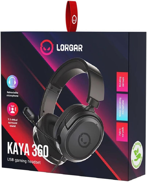 LORGAR Headset KAYA 360 7.1 virtual Surround/USB