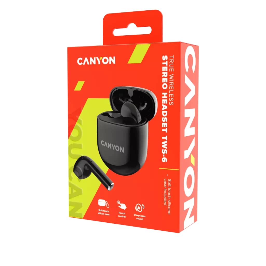 CANYON Bluetooth Headset TWS-6 Black