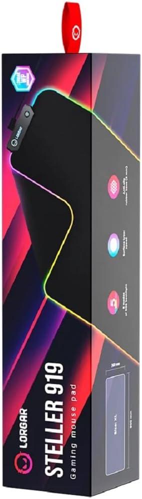 LORGAR Mousepad Steller 919 900 mm x 360 mm x 3 mm RGB Backlight