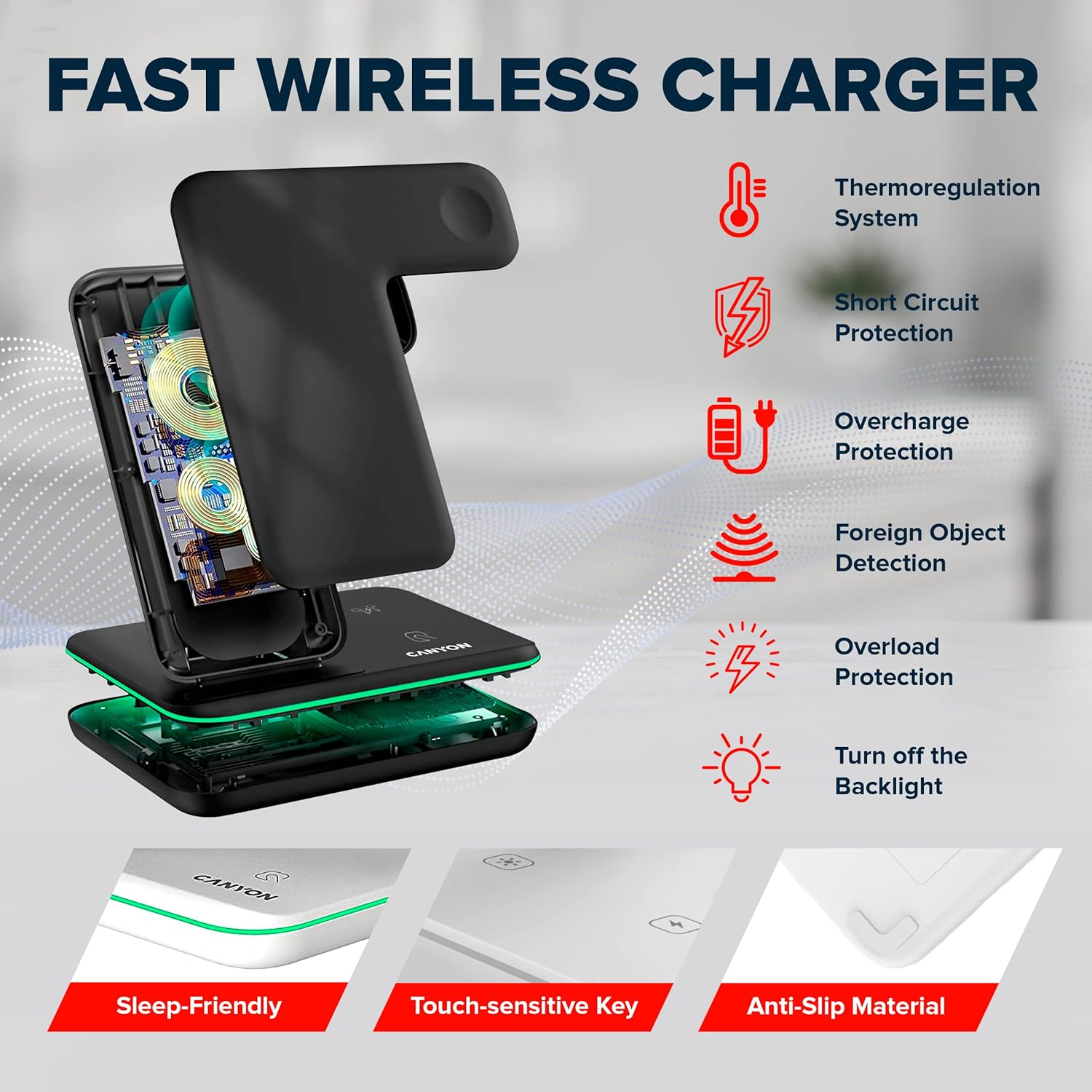 Canyon Ladegerat Wireless Dock 3in1 QI fur Apple