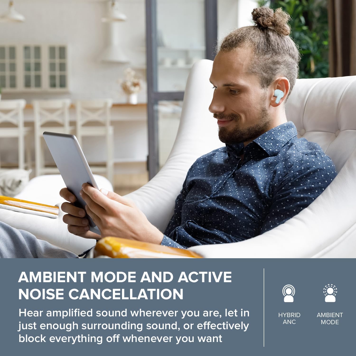 CREATIVE Zen Air Pro Lightweight True Wireless Sweatproof In-ears with Active Noise Cancellation, Ambient Mode, LE Audio, Bluetooth 5.3, IPX5, Up to 33 Hours Battery Life