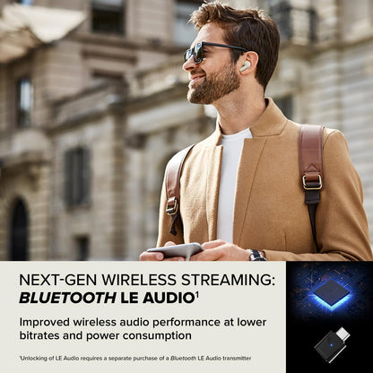 CREATIVE Zen Air Plus Lightweight True Wireless In-ears with Bluetooth LE Audio, Hybrid Active Noise Cancellation, Ambient Mode, Up to 32 Hours Total Playtime, 6 Mics with ENC Technology