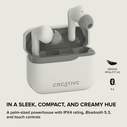 CREATIVE Zen Air Plus Lightweight True Wireless In-ears with Bluetooth LE Audio, Hybrid Active Noise Cancellation, Ambient Mode, Up to 32 Hours Total Playtime, 6 Mics with ENC Technology
