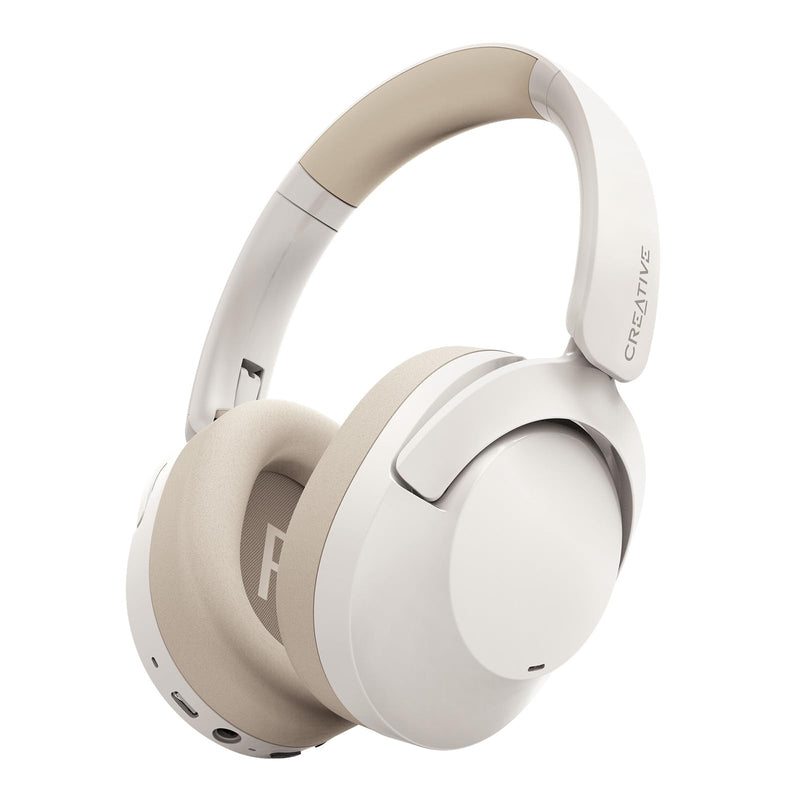 CREATIVE Zen Hybrid 2 Wireless Over-ear Headphones, Up to 67 Hours (ANC off), Hybrid Active Noise Cancellation, Ambient Mode (Cream