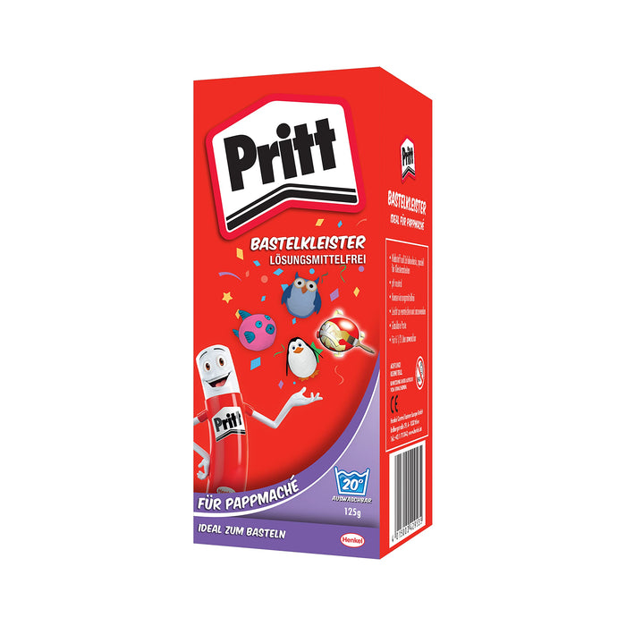 Pritt Craft Paste Papier Mâché, Safe for Children, Washable with Warm Water, Free from Preservatives and Solvents, 125 g Powder, 9H PMP12