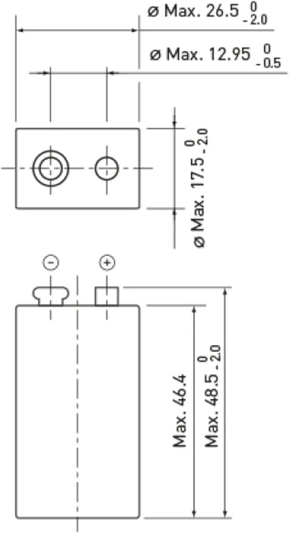 Panasonic Batterie Powerline -9V Block Karton (1