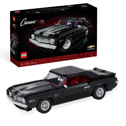LEGO Icons Chevrolet Camaro Z28, Customisable Classic Car Model Building Kit for Adults, Vintage American Muscle Vehicle, Father's Day Treat, Gift Idea 10304 Single