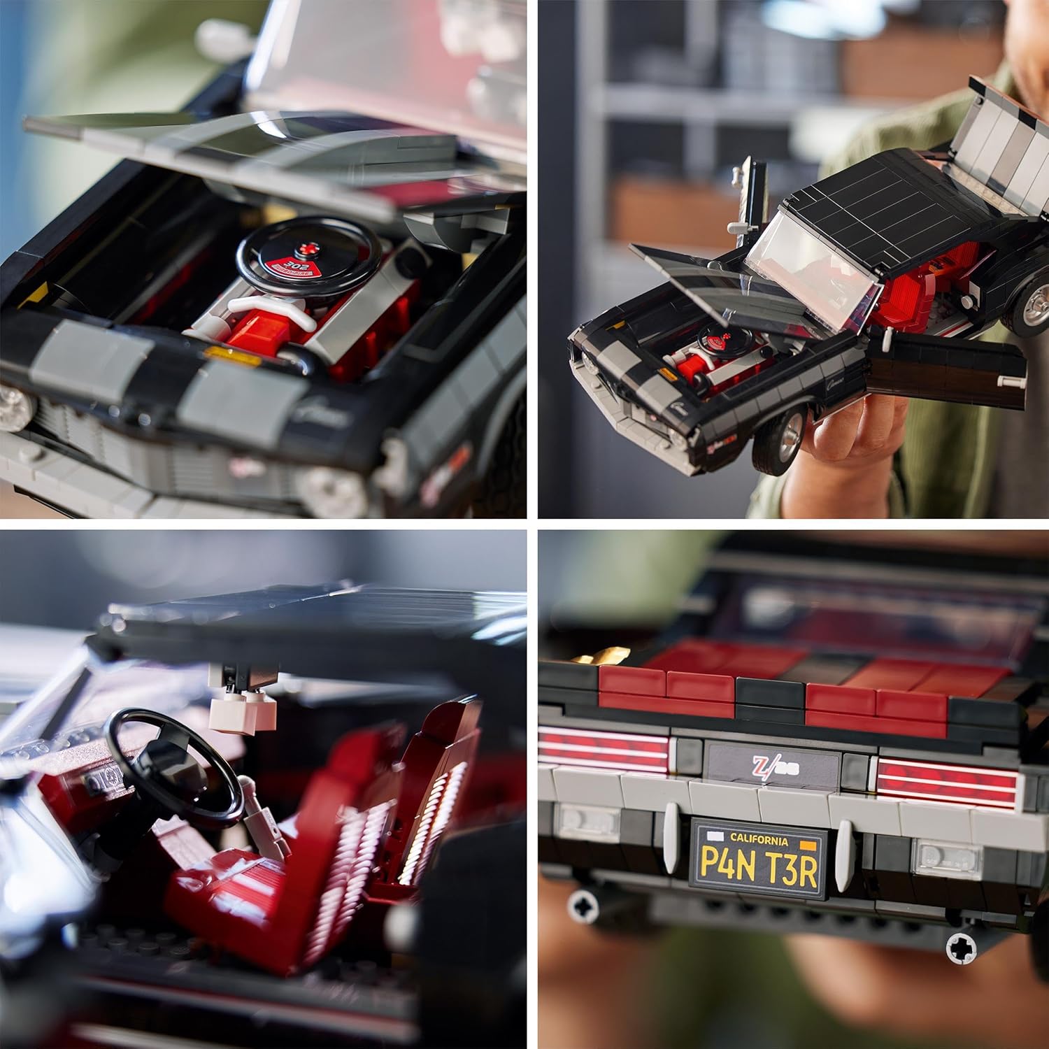 LEGO Icons Chevrolet Camaro Z28, Customisable Classic Car Model Building Kit for Adults, Vintage American Muscle Vehicle, Father's Day Treat, Gift Idea 10304 Single