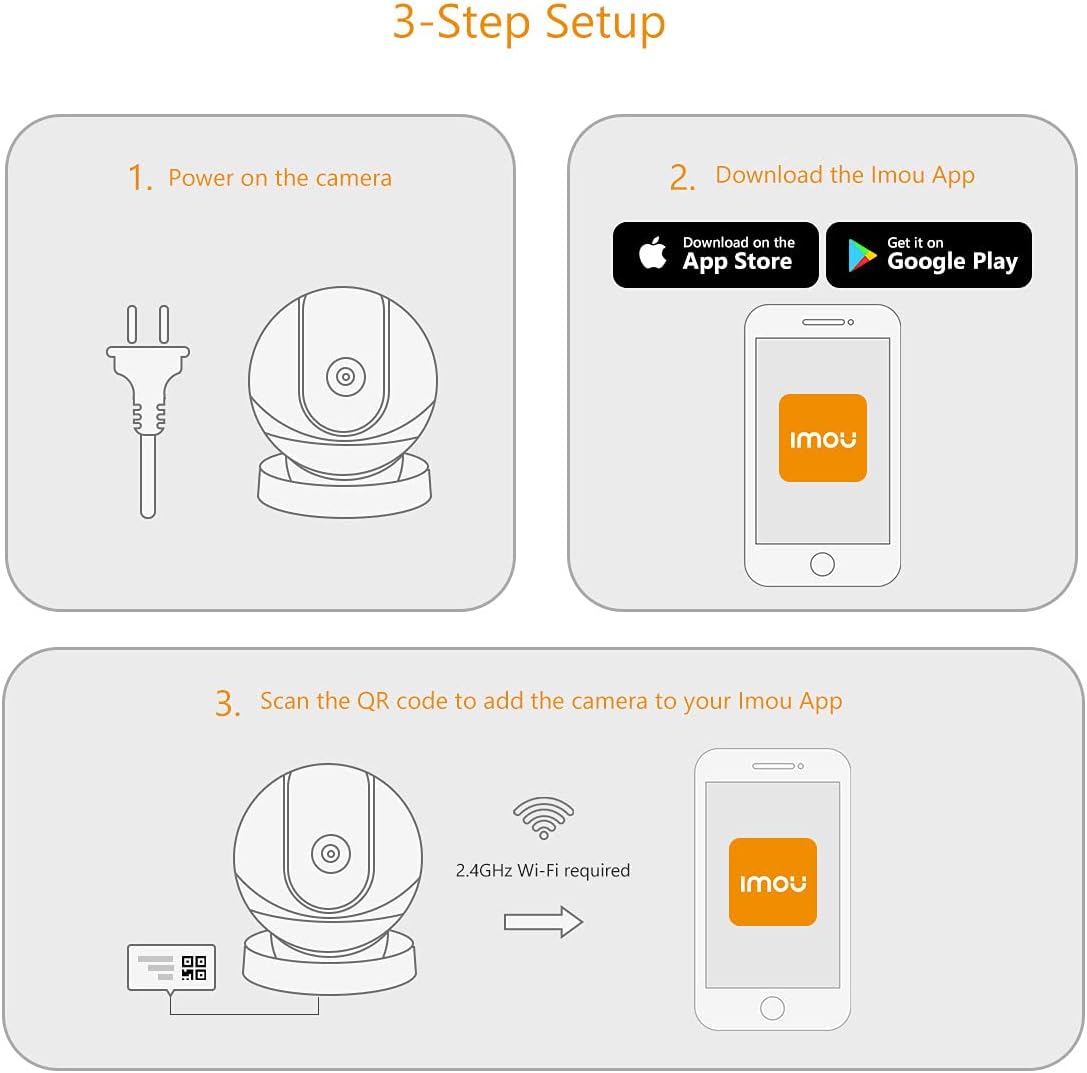 Imou 4MP WiFi Surveillance Camera, WiFi IP Camera, Car Cruise & Smart Tracking, Motion Detection with Two-Way Audio, Night Vision 10 m