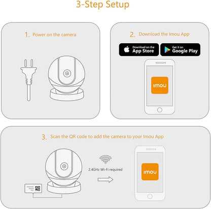 Imou 4MP WiFi Surveillance Camera, WiFi IP Camera, Car Cruise & Smart Tracking, Motion Detection with Two-Way Audio, Night Vision 10 m