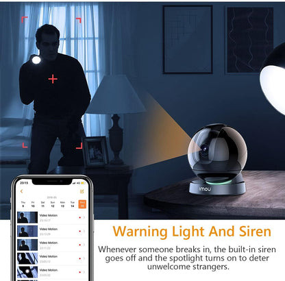 Imou 4MP WiFi Surveillance Camera, WiFi IP Camera, Car Cruise & Smart Tracking, Motion Detection with Two-Way Audio, Night Vision 10 m