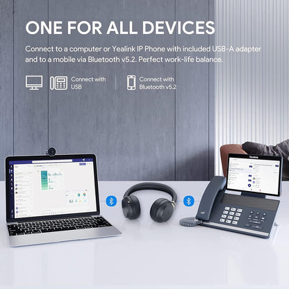 Yealink Bluetooth Headset BH72 Lite Teams Light Gr