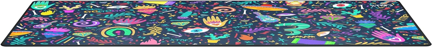 Xtrfy GP5, XL Fabric Gaming Mouse Pad (920 x 400 x 3 mm), Smooth Speed Pad for Precision, Stitched Edges, Non-Slip Underside Machine-Washable, Fiesta Edition