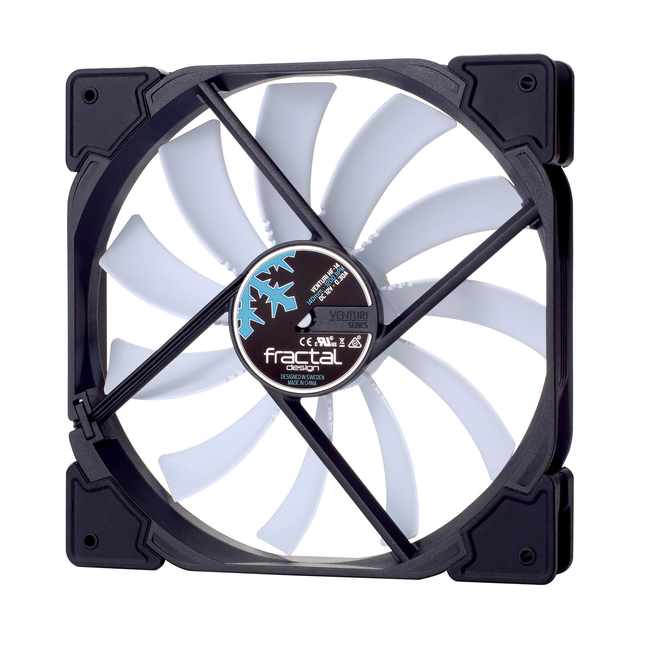 Fractal Design Venturi HF-14 Lüfter für (High End) Gaming PC Gehäuse White HF 140mm