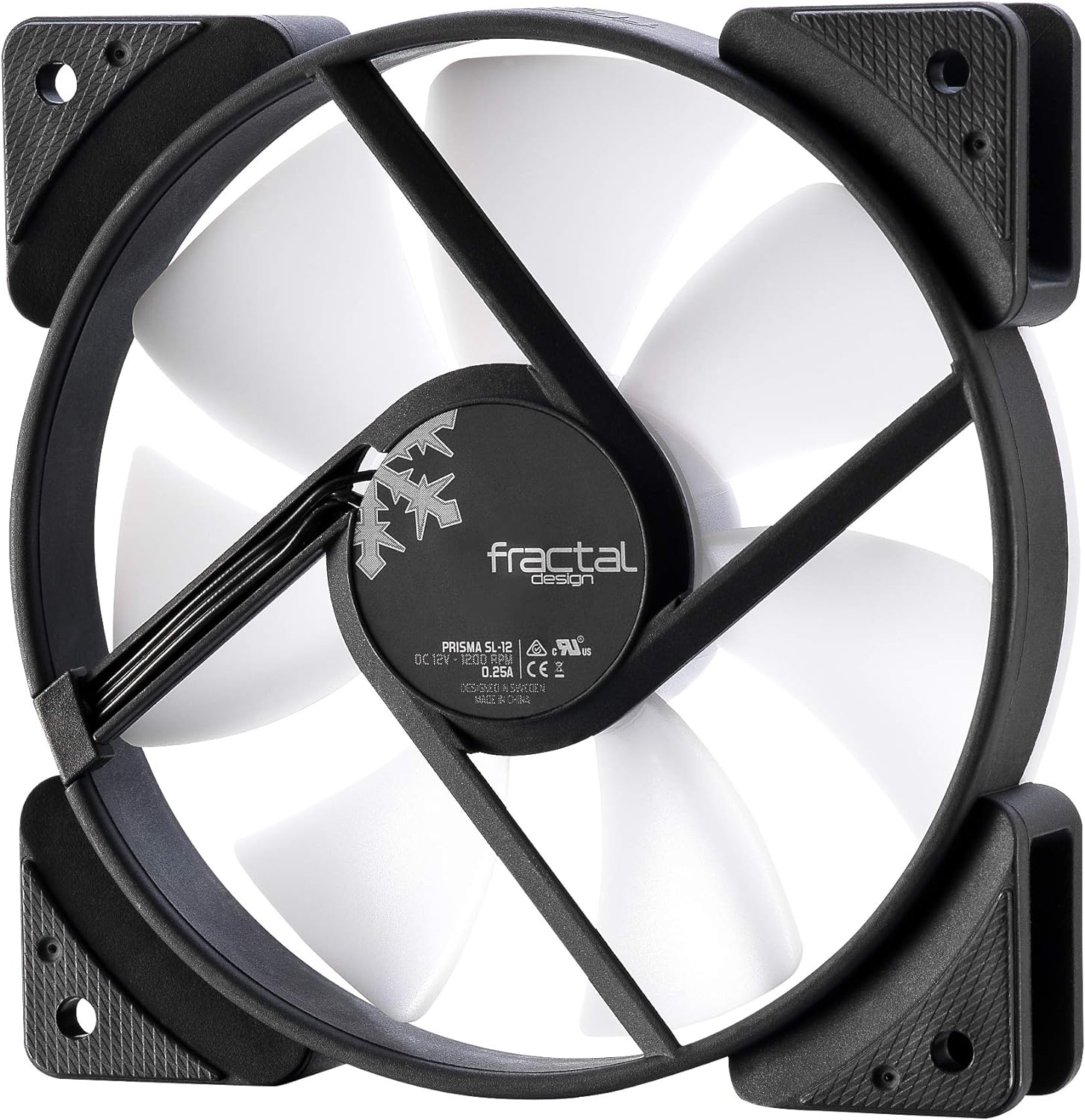 Fractal Design Prisma SL-12 – 120mm Silent Computer Fan - Six green vibrantly coloured LEDs - Optimized for Silent Computing - LLS-Bearings - TripWire Technology - Green (Single)