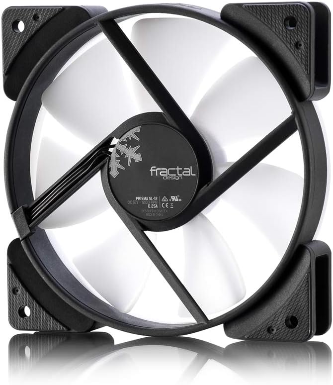 Fractal Design Prisma SL-12 120mm White LED LLS Bearing Computer Gehäuse Lüfter, weiß White 120mm
