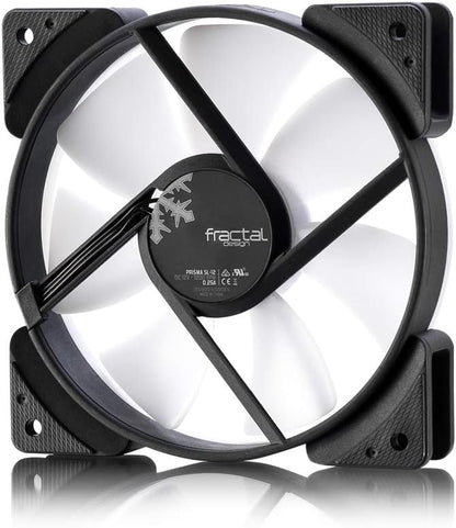 Fractal Design Prisma SL-12 120mm White LED LLS Bearing Computer Gehäuse Lüfter, weiß White 120mm