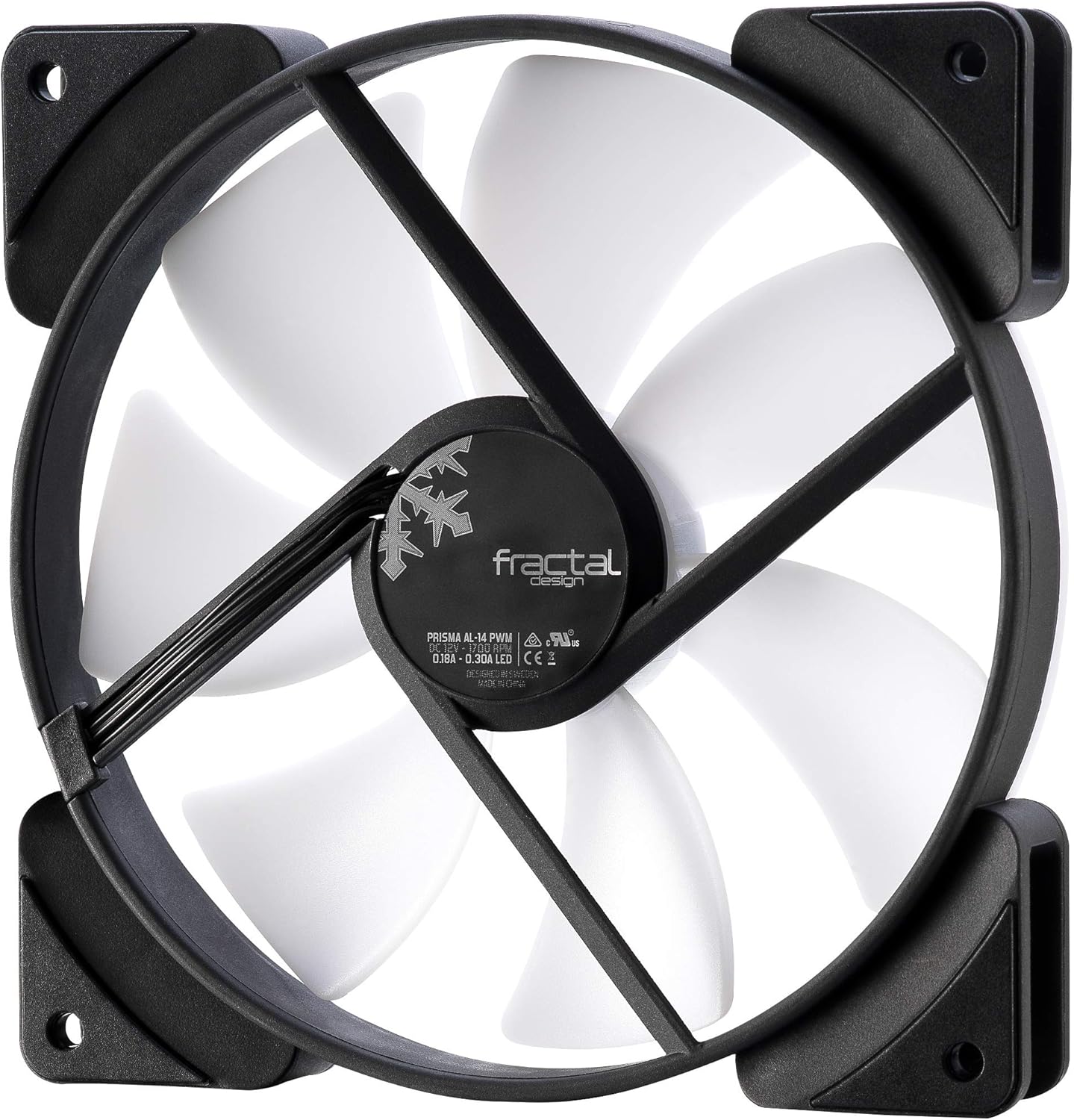Fractal Design Prisma AL-14 – 140mm Silent computer Fan - PWM Control - Six LEDs - ARGB - Optimized for Silent Computing and High Airflow - LLS Bearings - TripWire Technology - RGB (1-pack) PWM ARGB