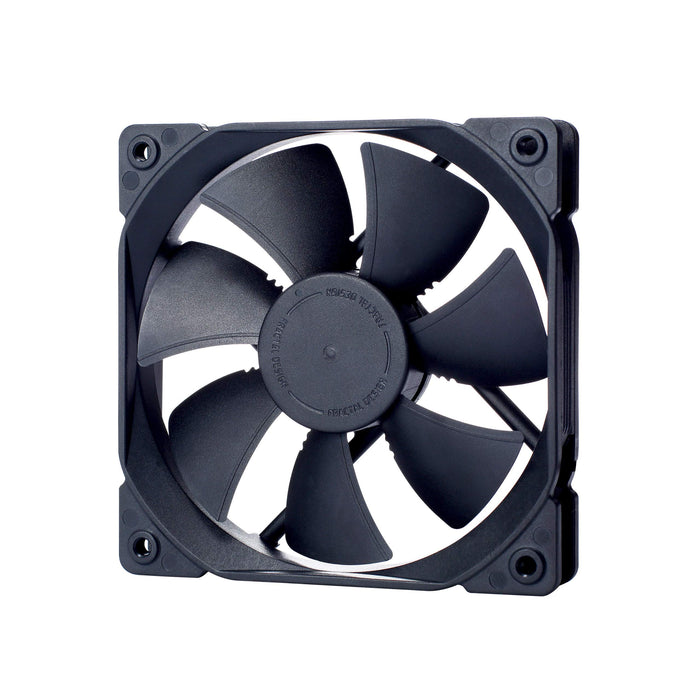 Fractal Design Dynamic X2 GP-12 PWM Computer Fan - Silent Fan - High Airflow – 120x120x25 mm – 2000RPM – FDB-Bearings – Trip Wire - Aerodynamically shaped struts - Black Edition (Single) PWM Black