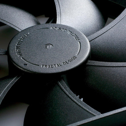 Fractal Design Dynamic X2 GP-12 PWM Computer Fan - Silent Fan - High Airflow – 120x120x25 mm – 2000RPM – FDB-Bearings – Trip Wire - Aerodynamically shaped struts - Black Edition (Single) PWM Black