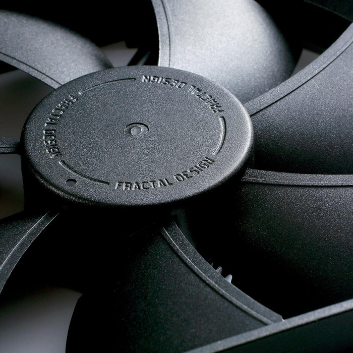 Fractal Design Dynamic X2 GP-12 PWM Computer Fan - Silent Fan - High Airflow – 120x120x25 mm – 2000RPM – FDB-Bearings – Trip Wire - Aerodynamically shaped struts - Black Edition (Single) PWM Black