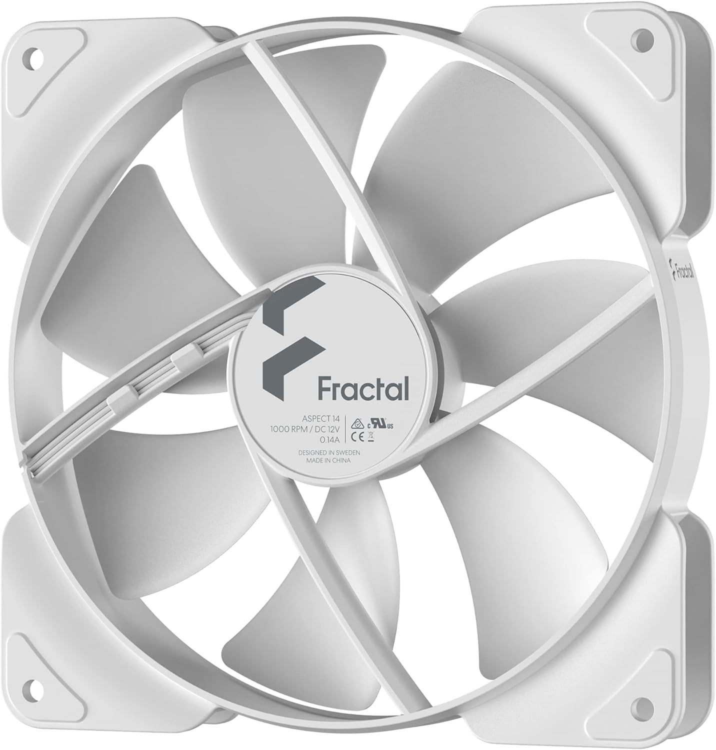 Fractal Design Aspect 14 White 140 mm 1000 RPM Computer Fan