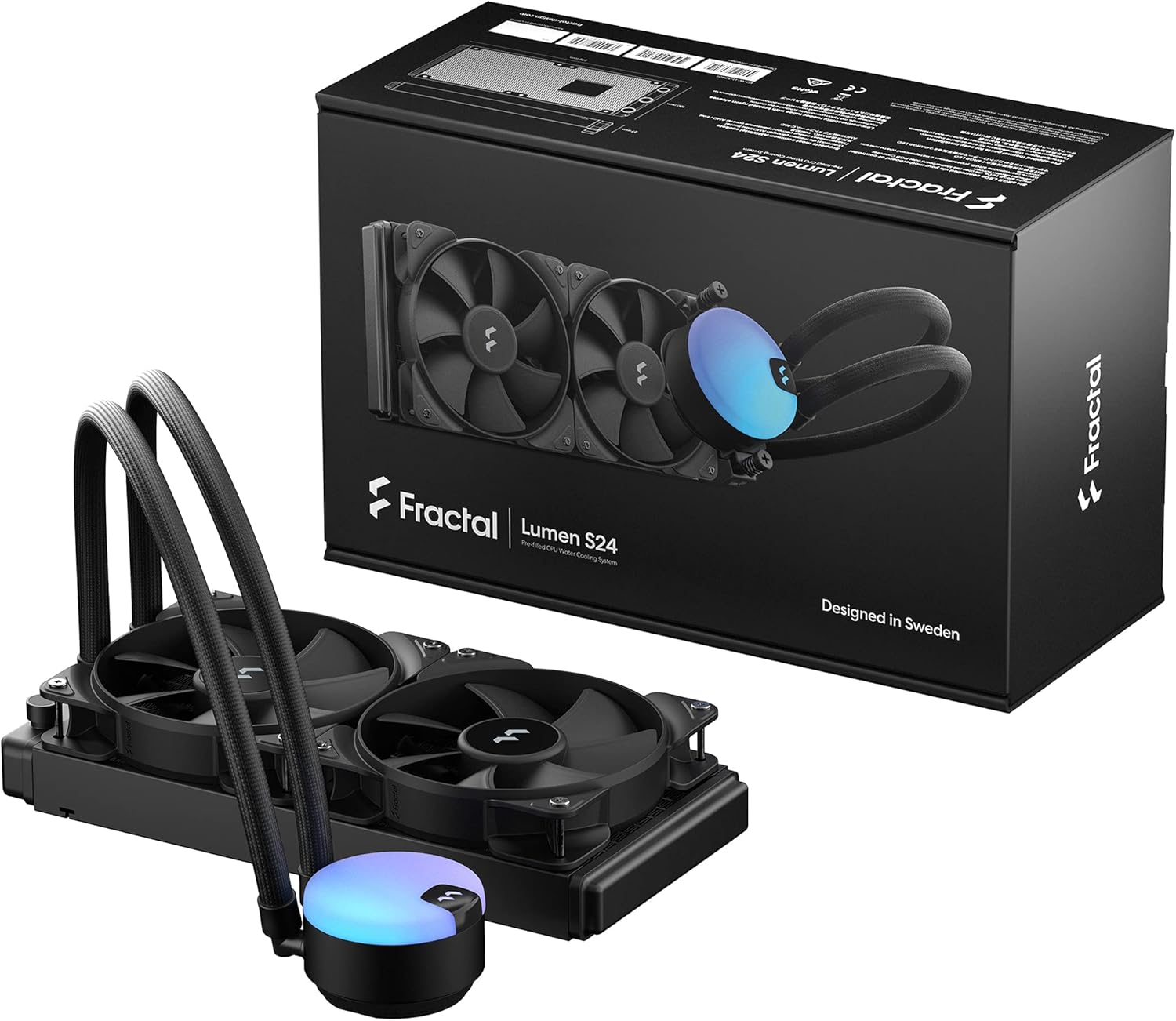 Fractal Design Lumen S24 Aspect 12 PWM x2 AIO CPU Liquid/Water Cooler