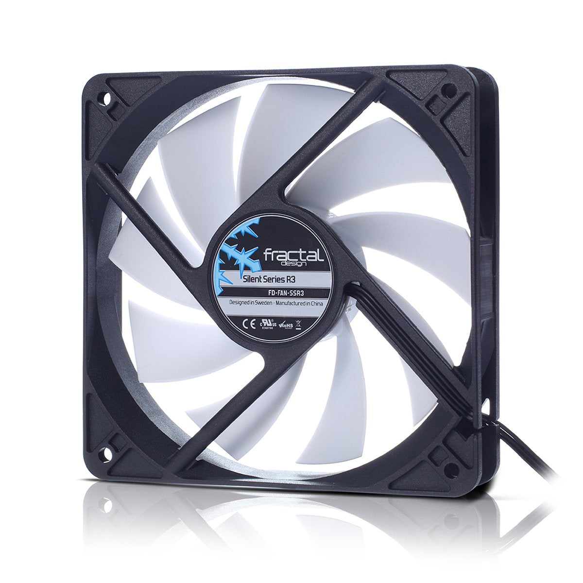 Fractal Design Silent Series R3 40mm FD-FAN-SSR3-40-WT, white White 40mm Single