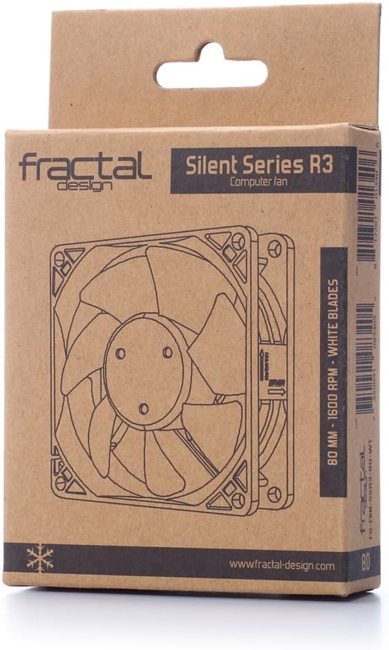 Fractal Design Silent Series R3 80mm FD-FAN-SSR3-80-WT White 80mm Single