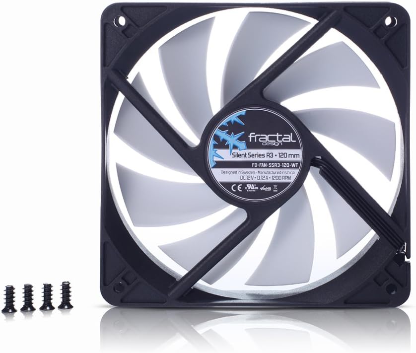 Fractal Design Silent Series R3 120mm FD-FAN-SSR3-120-WT White 120mm Single